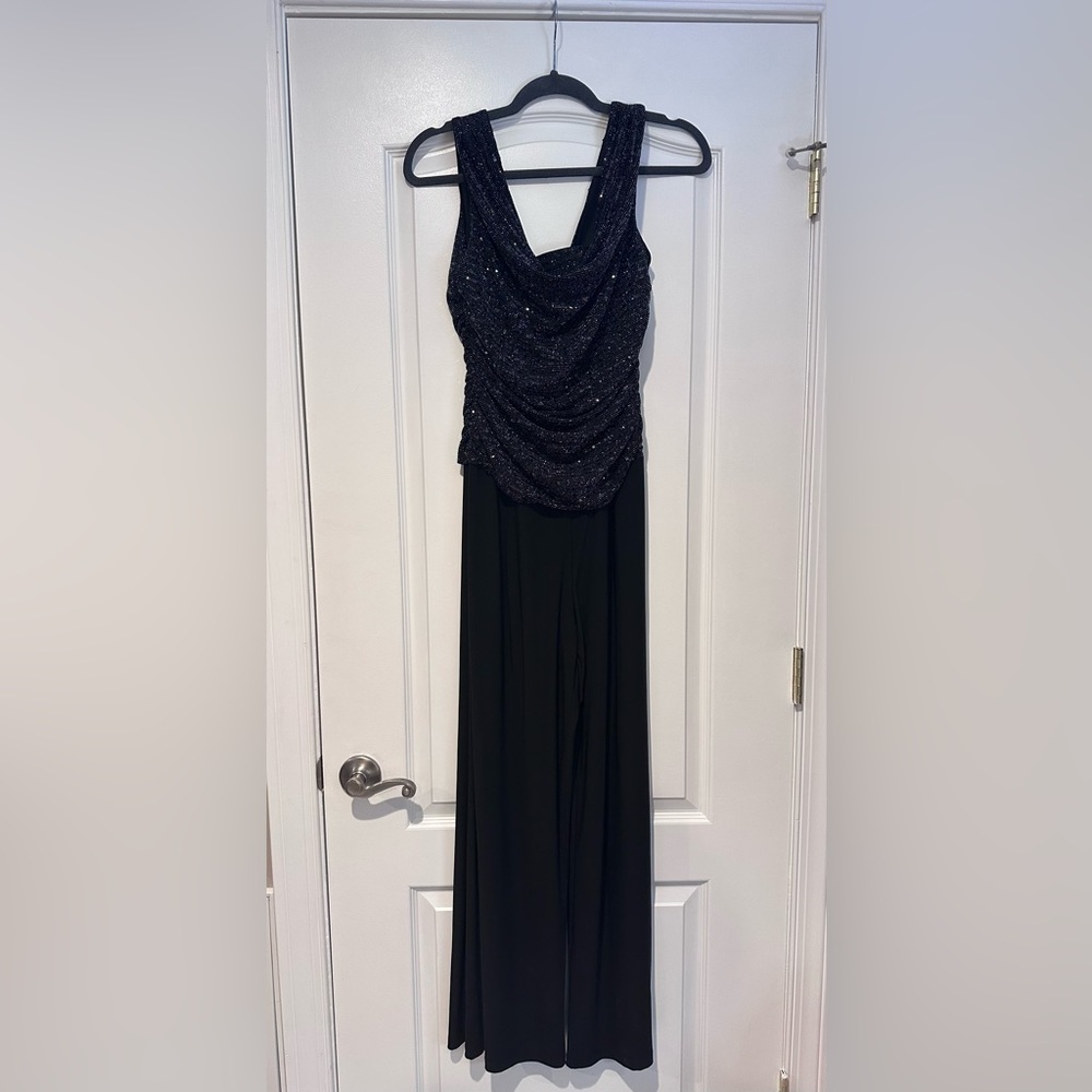 Semi Formal to Formal Black Sparkle Jumpsuit